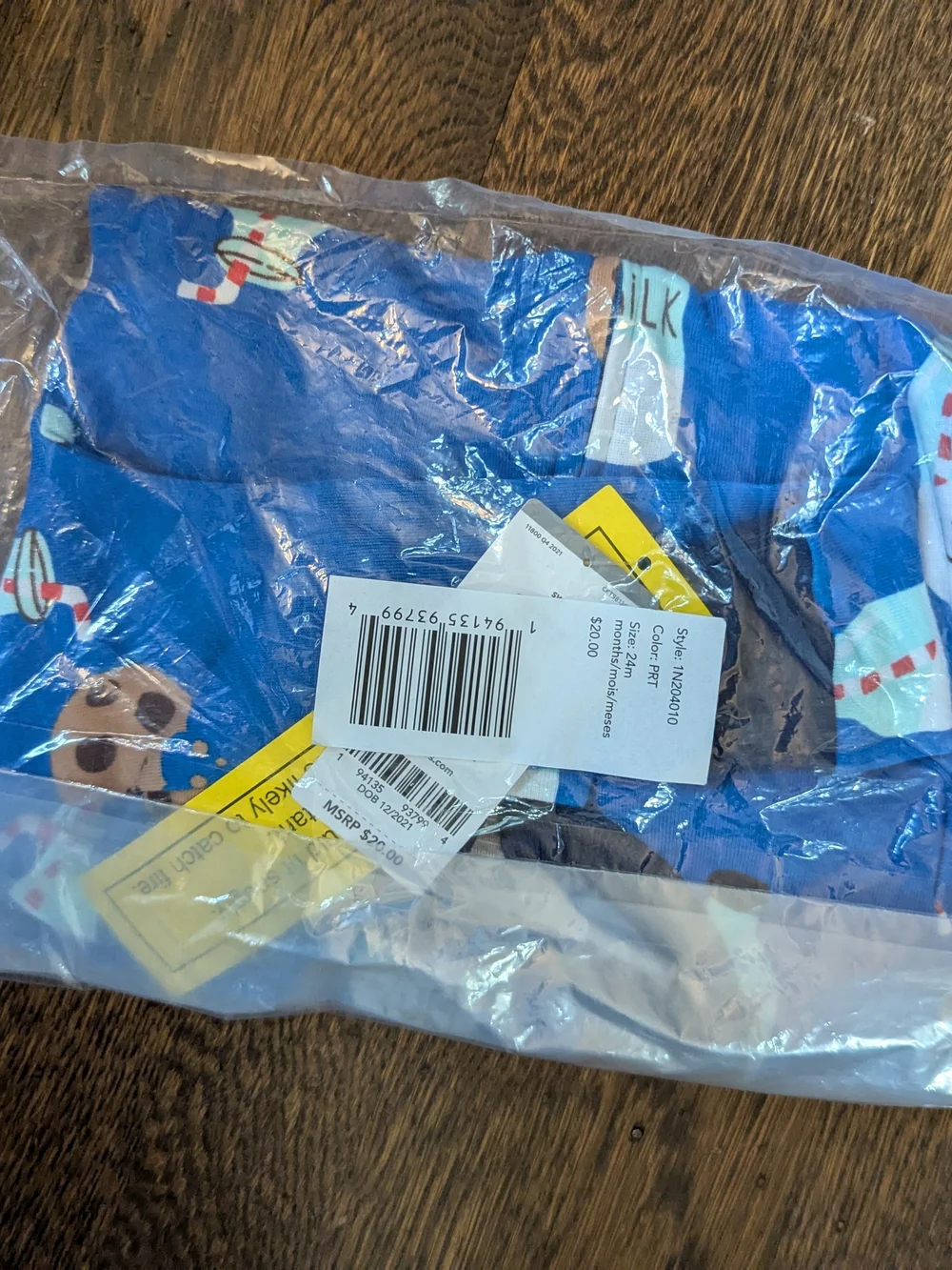 NWT Carter’s 1-Piece Cookie 100% Snug Fit Cotton Footie PJs 24 months